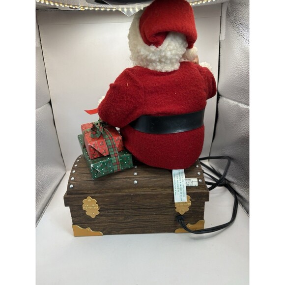 Vtg Animated Santa Claus Holiday Creations Movement Toy Chest Christmas Decor - Picture 5 of 7